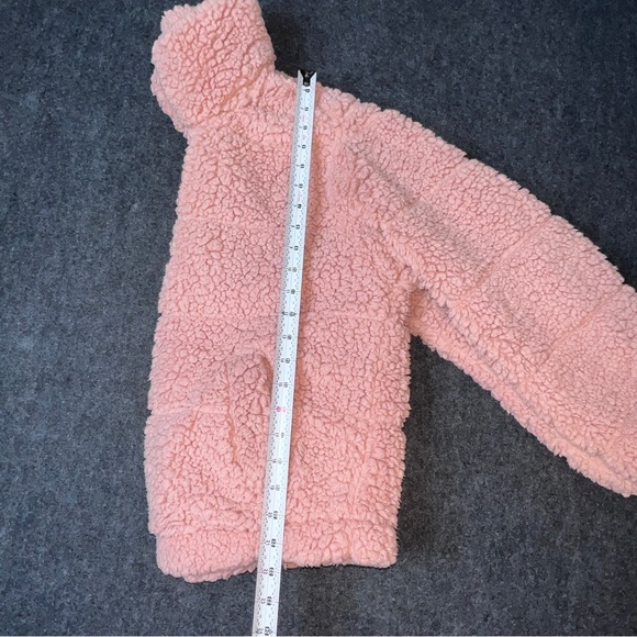 Sage Collective Blush Pink High Pile Pullover Fleece Zip Collar Kangaroo Pocket - Picture 9 of 14